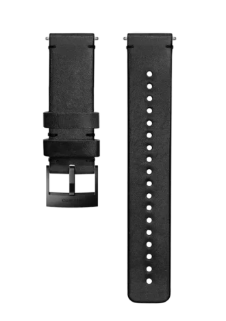 Czarny skórzany pasek do zegarka Suunto 24 mm do noszenia w mieście