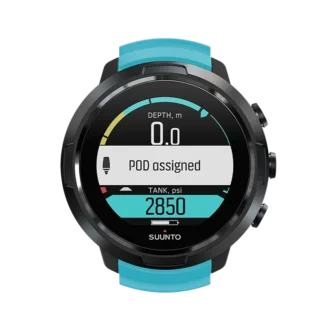 Komputer nurkowy Suunto D5 w kolorze aqua blue dla początkujących w nurkowaniu