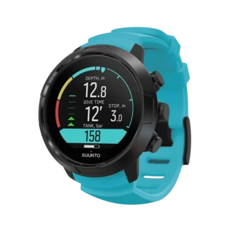 Komputer nurkowy Suunto D5 w kolorze aqua blue dla początkujących w nurkowaniu