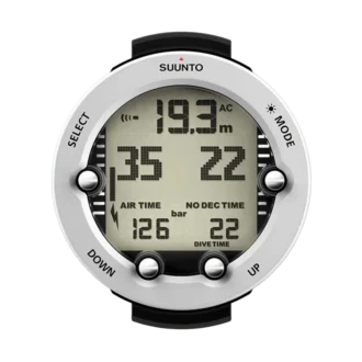 Komputer nurkowy Suunto Vyper Novo w kolorze białym z kompasem i przełącznikiem gazów