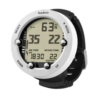 Komputer nurkowy Suunto Vyper Novo w kolorze białym z kompasem i przełącznikiem gazów