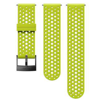 Limonkowy silikonowy pasek do zegarka Suunto 24 mm do intensywnych treningów
