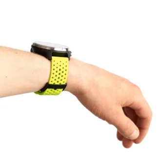 Limonkowy silikonowy pasek do zegarka Suunto 24 mm do intensywnych treningów