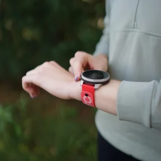 Pasek silikonowy Suunto 22 mm Athletic 5, kolor czerwony lawowy, rozmiary S+M