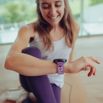 Pasek silikonowy Suunto 22 mm Athletic 5 w kolorze fioletowym orchidei, rozmiar S+M Pasek silikonowy Suunto 22 mm Athletic 5 w kolorze fioletowym orchidei, rozmiar S+M