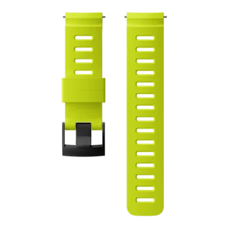Silikonowy pasek Suunto 24 mm Nurkowanie 1 w kolorze limonkowo-czarnym, rozmiar M
