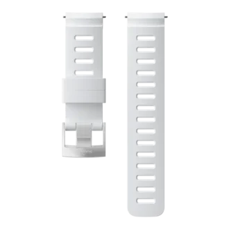 Silikonowy pasek Suunto Nurkowanie 1, 24 mm, biały i stalowy, rozmiar M