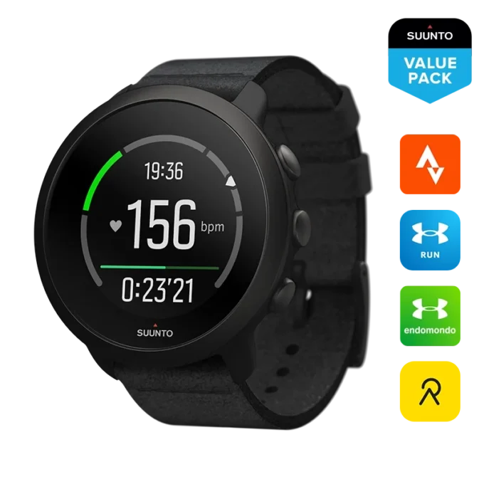 Suunto 3 All Black – kompaktowy zegarek sportowy dla zdrowia i dobrego samopoczucia