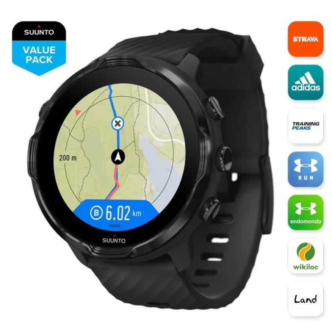 Suunto 7 czarny – smartwatch zapewniający wszechstronne wrażenia sportowe Suunto 7 czarny – smartwatch zapewniający wszechstronne wrażenia sportowe