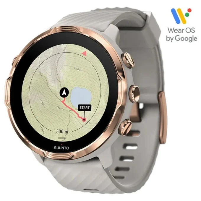 Suunto 7 w kolorze piaskowym z różowym złotem – smartwatch z wszechstronnymi funkcjami sportowymi