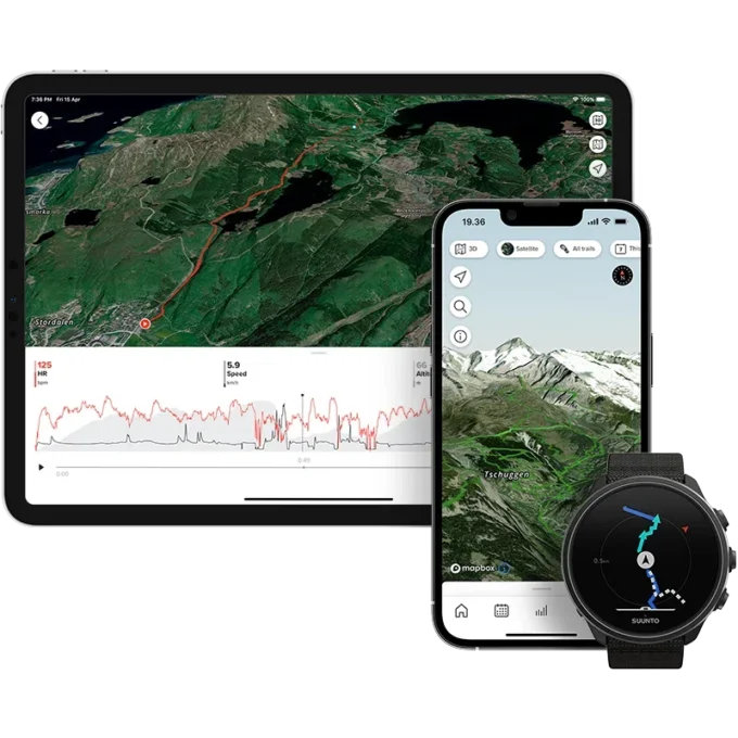 Suunto 9 Baro charcoal black titanium – wytrzymały zegarek GPS