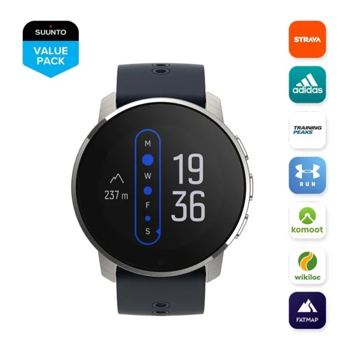 Suunto 9 Peak Granite Blue Titanium – ultracienki, mały, wytrzymały sportowy zegarek GPS