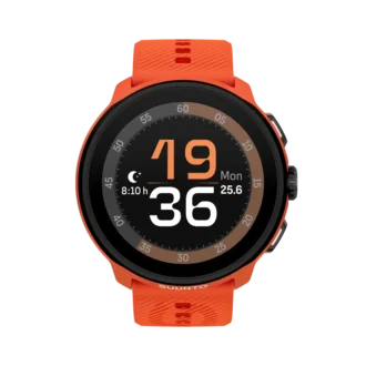 Suunto Run w kolorze koralowo-pomarańczowym z silikonowym paskiem