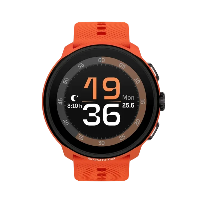Suunto Run w kolorze koralowo-pomarańczowym z silikonowym paskiem Suunto Run w kolorze koralowo-pomarańczowym z silikonowym paskiem