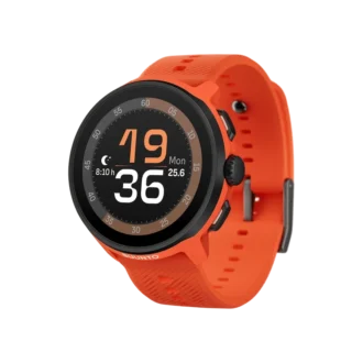 Suunto Run w kolorze koralowo-pomarańczowym z silikonowym paskiem