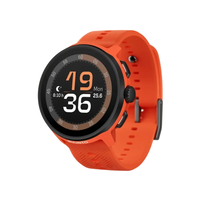 Suunto Run w kolorze koralowo-pomarańczowym z silikonowym paskiem Suunto Run w kolorze koralowo-pomarańczowym z silikonowym paskiem
