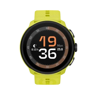 Suunto Run w kolorze limonkowym z silikonowym paskiem