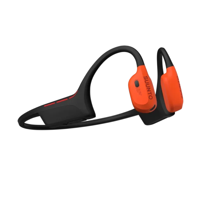 Suunto Wing 2 w kolorze koralowo-pomarańczowym – wysokiej klasy słuchawki przewodzące dźwięk przez kości Suunto Wing 2 w kolorze koralowo-pomarańczowym – wysokiej klasy słuchawki przewodzące dźwięk przez kości