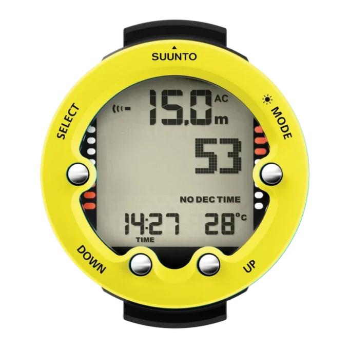 Suunto Zoop Novo w kolorze cytrynowożółtym – łatwy w obsłudze komputer do nurkowania z dużym wyświetlaczem Suunto Zoop Novo w kolorze cytrynowożółtym – łatwy w obsłudze komputer do nurkowania z dużym wyświetlaczem