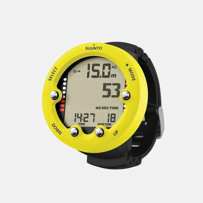 Suunto Zoop Novo w kolorze cytrynowożółtym – łatwy w obsłudze komputer do nurkowania z dużym wyświetlaczem Suunto Zoop Novo w kolorze cytrynowożółtym – łatwy w obsłudze komputer do nurkowania z dużym wyświetlaczem