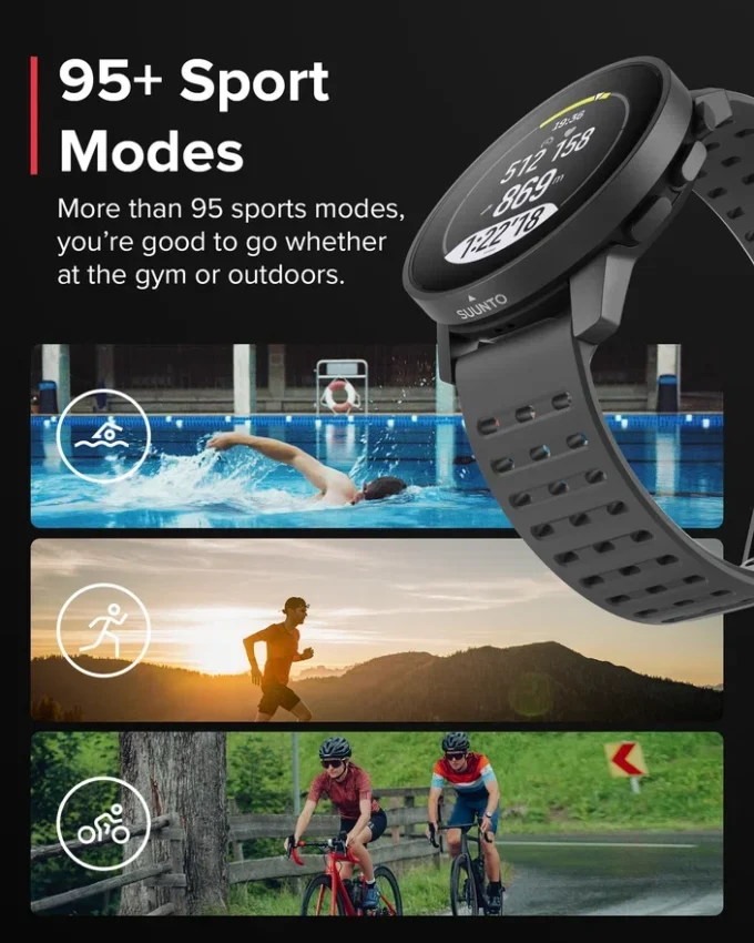 Zegarek multisportowy Suunto 9 Peak Pro All Black, całkowicie czarny, z GPS Zegarek multisportowy Suunto 9 Peak Pro All Black, całkowicie czarny, z GPS