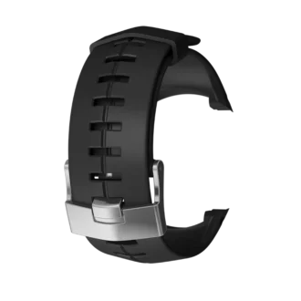 Zestaw paska Suunto DX z czarnego silikonu ze srebrną klamrą