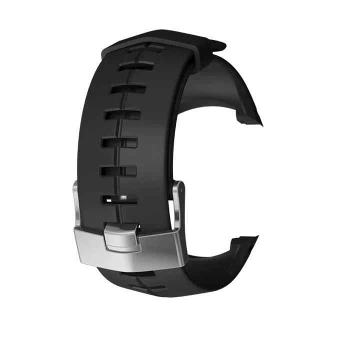 Zestaw paska Suunto DX z czarnego silikonu ze srebrną klamrą Zestaw paska Suunto DX z czarnego silikonu ze srebrną klamrą